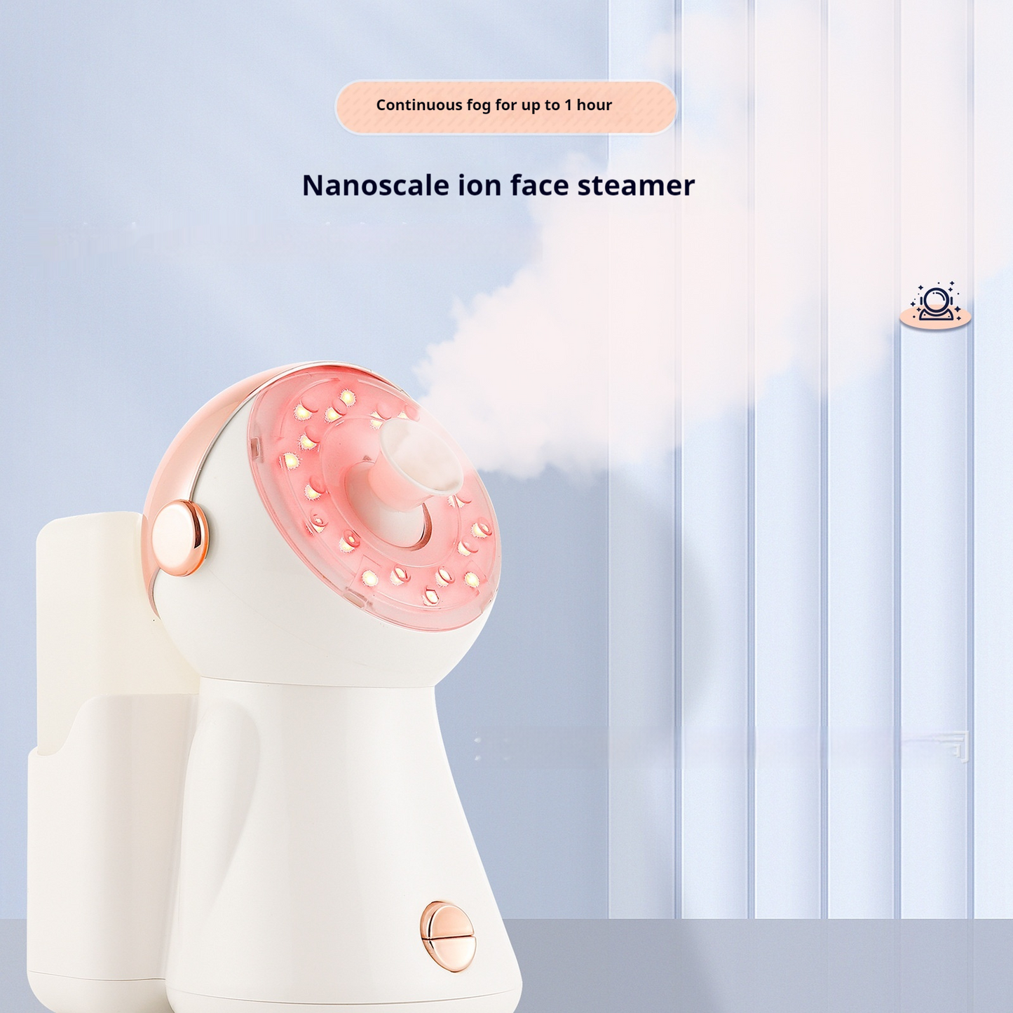 Facial Steamer With Light Household Nano Spray